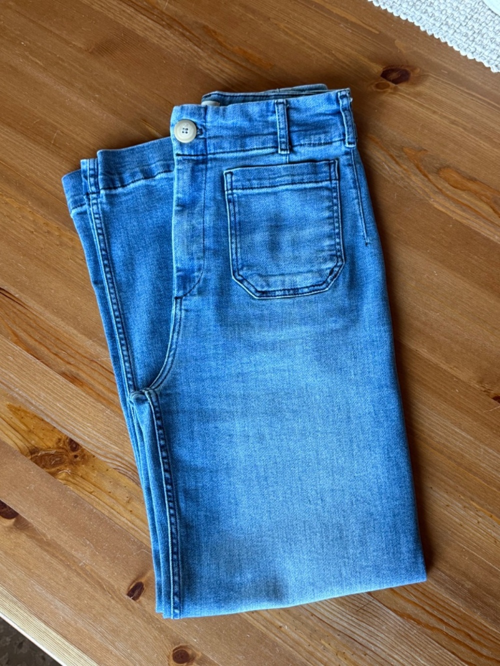Maeve The Denim Colette Cropped Wide-Leg Jeans